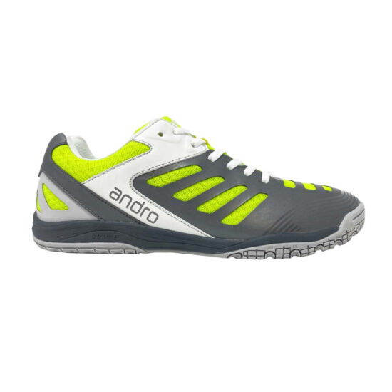 Table Tennis Footwear: Andro Cross Step 2 shoes - grey/yellow