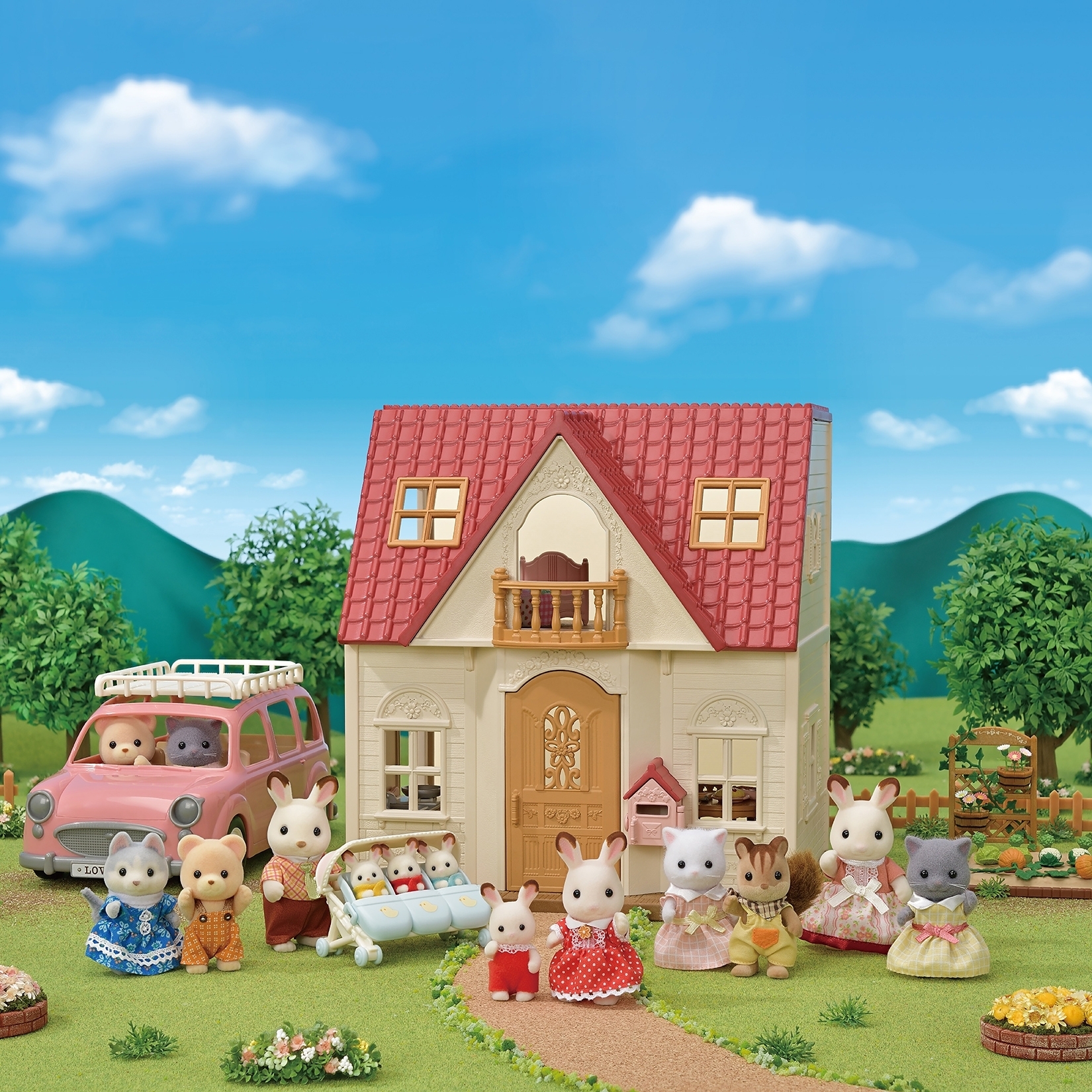 Sylvanian Family - Red Roof Cosy Cottage Starter Home With A
