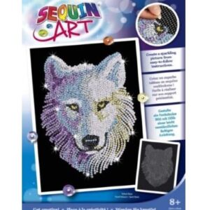 Sequin Art - Snow Wolf