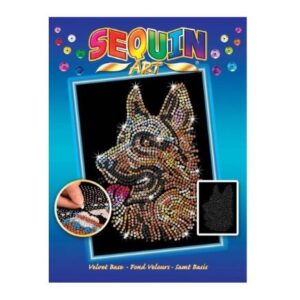 Sequin Art - German Shepherd- Blue
