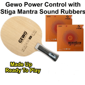 Table Tennis Bat: Gewo Power Control with Stiga Mantra Sound Rubbers
