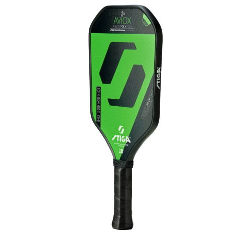 Stiga Aviox Fiber Poly Pro Green Pickleball Paddle - Image 3
