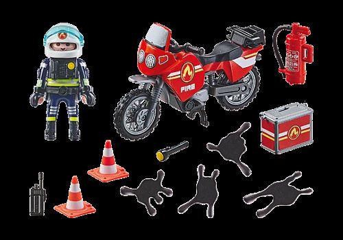Playmobil - Fire Motorcycle - Image 3