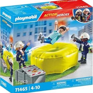 Playmobil- Firefighter with air pillow front of box