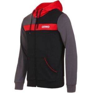 Table Tennis Clothing: GEWO Hoodie Ravenna black/nine iron (M and XL Only)