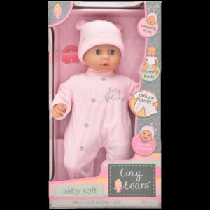 Tiny Tears Baby Soft 15″ (38cm) Doll – Pink Outfit by John Adams