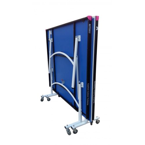 Table Tennis Table: Butterfly Easifold 12 Outdoor Rollaway - Blue - Image 2