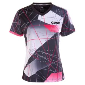 Table Tennis Clothing: GEWO Lady Shirt Lugo black/pink