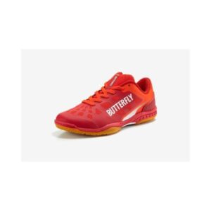 Table Tennis Footwear: Butterfly Lezoline Levalis Table Tennis Shoes - Red