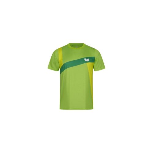 Table Tennis Clothing: Butterfly Abiko Table Tennis Shirt - Lime Green