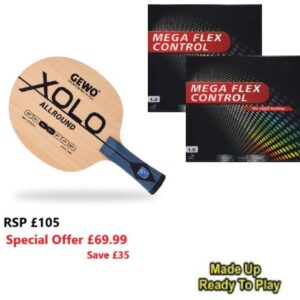 Table Tennis Bat: Gewo Xolo Allround with Mega Flex Rubbers