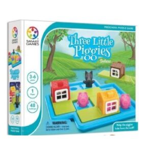 Smart Games – Three Little Piggies Deluxe, Preschool Puzzle Game front of box