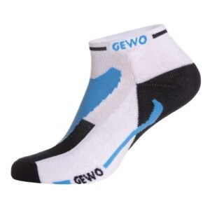 Gewo Table Tennis Socks Short Flex III white/blue side view
