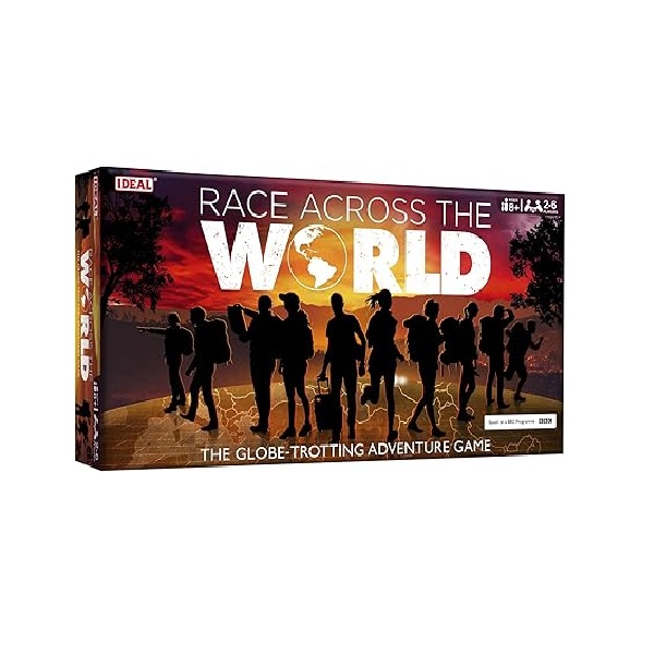 IDEAL Race Across the World Board Game front of box