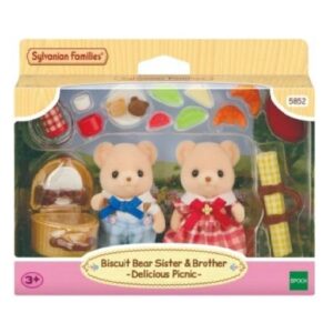 Sylvanian Families Biscuit Bear Brother and Sister - Delicious Picnic front of box