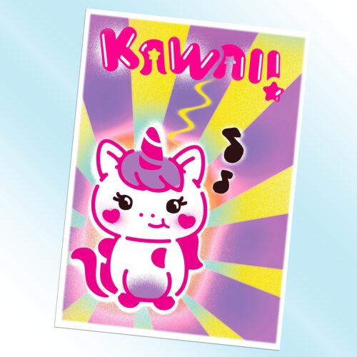airbrush art kawaii poster kit lifestyle 2