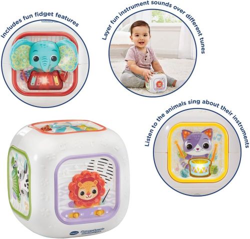 V Tech Baby Sensory Sounds Musical Cube features