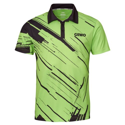 Table Tennis Clothing: GEWO Polo Shirt Atani Lime/Black