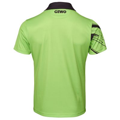 Table Tennis Clothing: GEWO Polo Shirt Atani Lime/Black - Image 2