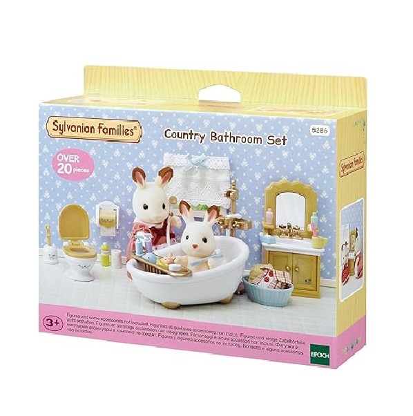 Sylvanian Families Country Bathroom Set front of box