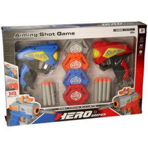 Hero Sniper Soft Twin Dart Set (Blue and Red) front of box