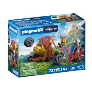 Playmobil - Knights - Lion Warriors with Battle Cannon front of box