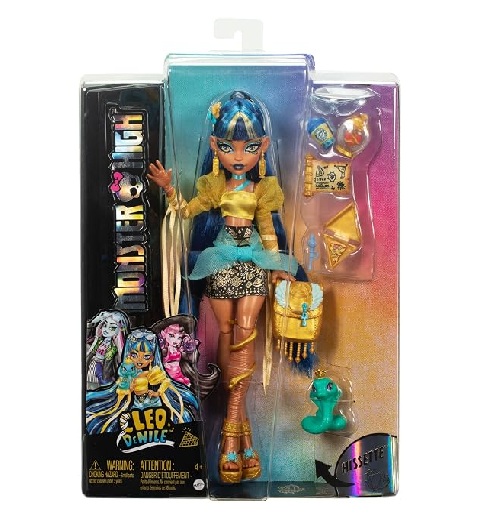 Monster High - Cleo De Nile Doll in Golden Clothes front of box