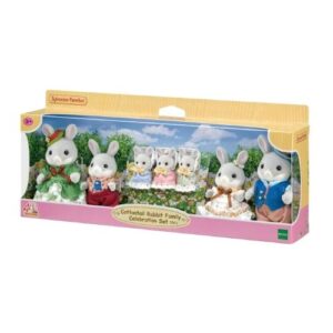 Sylvanian Families Cottontail Rabbit Family Celebration Set front of box