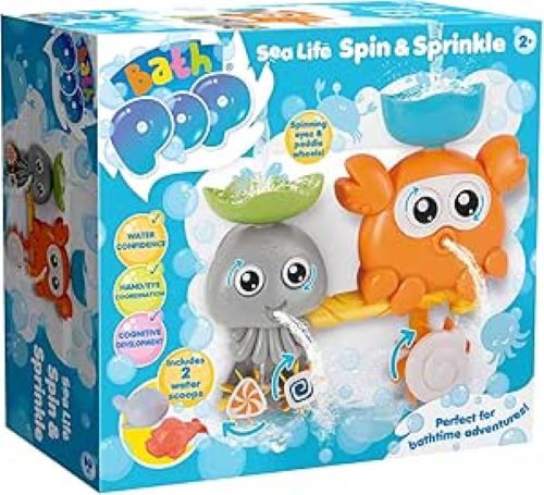 Bath pop- Spin and Sprinkle front of box