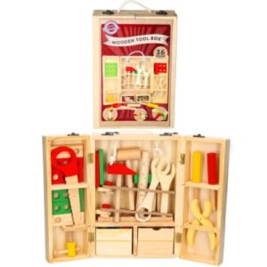 A-Z Wooden Tools and Tool Box contents and box image
