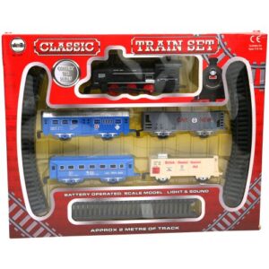 A to Z 1577 Classic Battery Operated Train Set with Light and Sound front of box