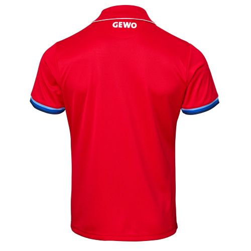 GEWO Polo Shirt Santiago Cotton red/royal back of top