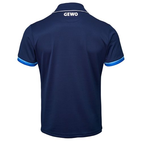 GEWO Polo Shirt Santiago Cotton navy/sky back of shirt