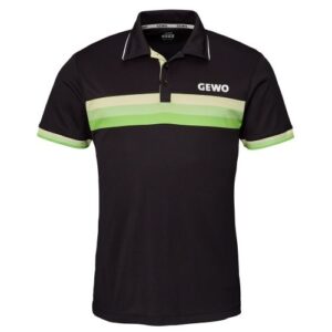 GEWO Polo Shirt Santiago Cotton black/lime front of shirt