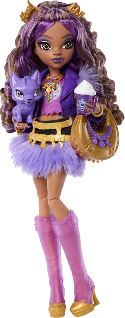 Monster High Clawdeen Wolf Doll with Pet Wolf Pup image