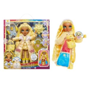 Rainbow High Winter Wonderland Doll - Sunny front of box