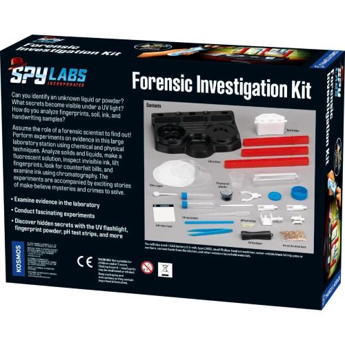 Thames & Kosmos Forensic Investigation Kit Back of Box