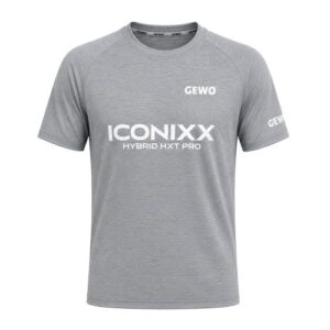 Table Tennis Clothing : Gewo T-Shirt Iconixx Promotion Urban grey front of T-Shirt