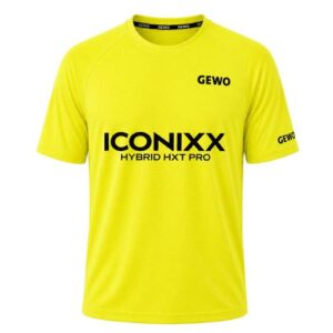 Table Tennis Clothing: Gewo T-Shirt Iconixx Promotion Flash yellow, front of T-Shirt